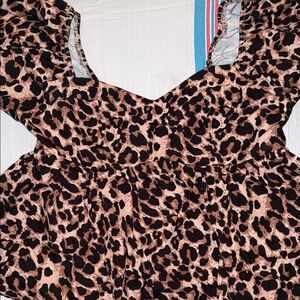 SHEIN Gray Animal Print Slip Dress